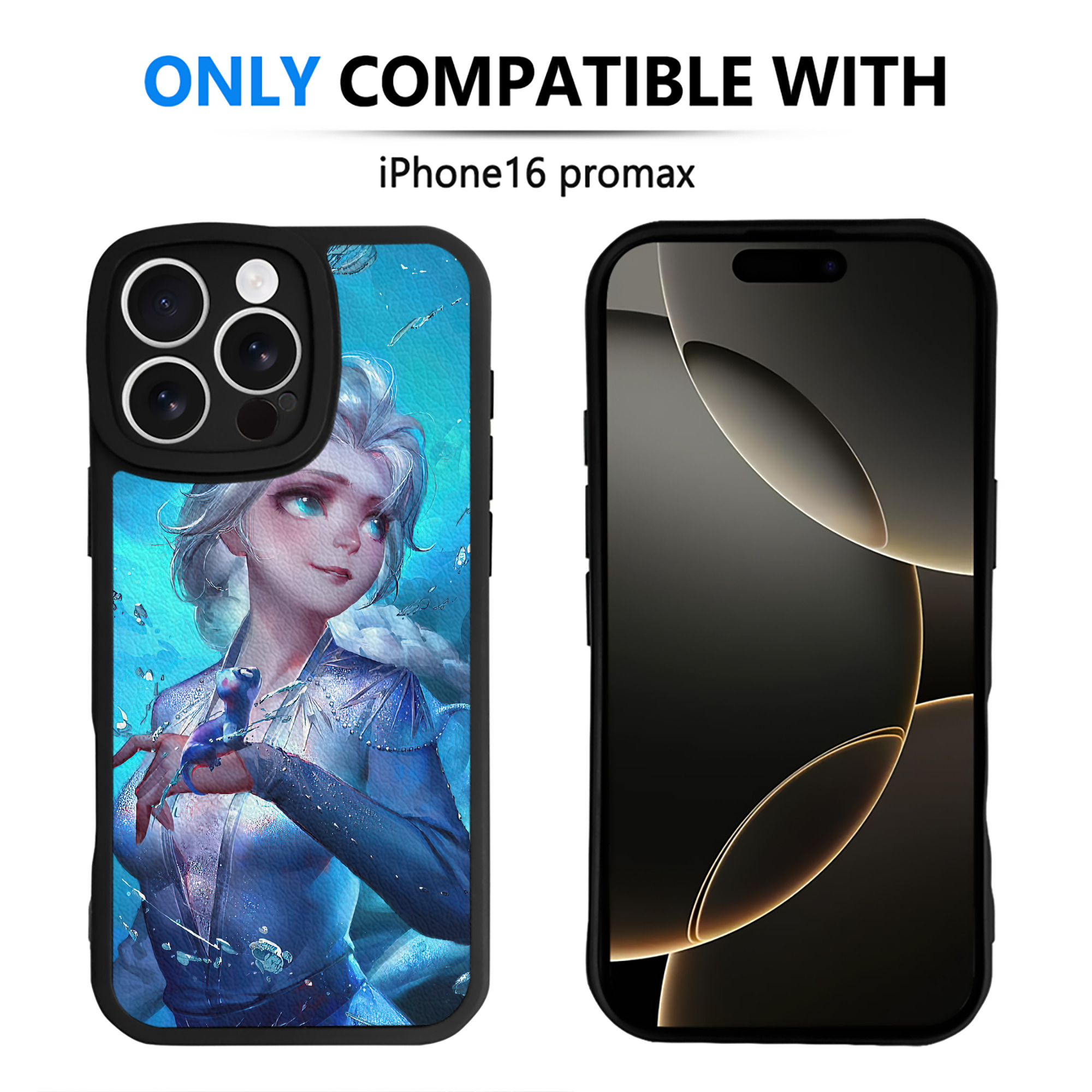 （画像用） アナと雪の女王 アンナ エルサ Frozen Anna Elsa 【iPhone 16シリーズ対応】シリコンスマホケース（レザー調） 材質：シリコン